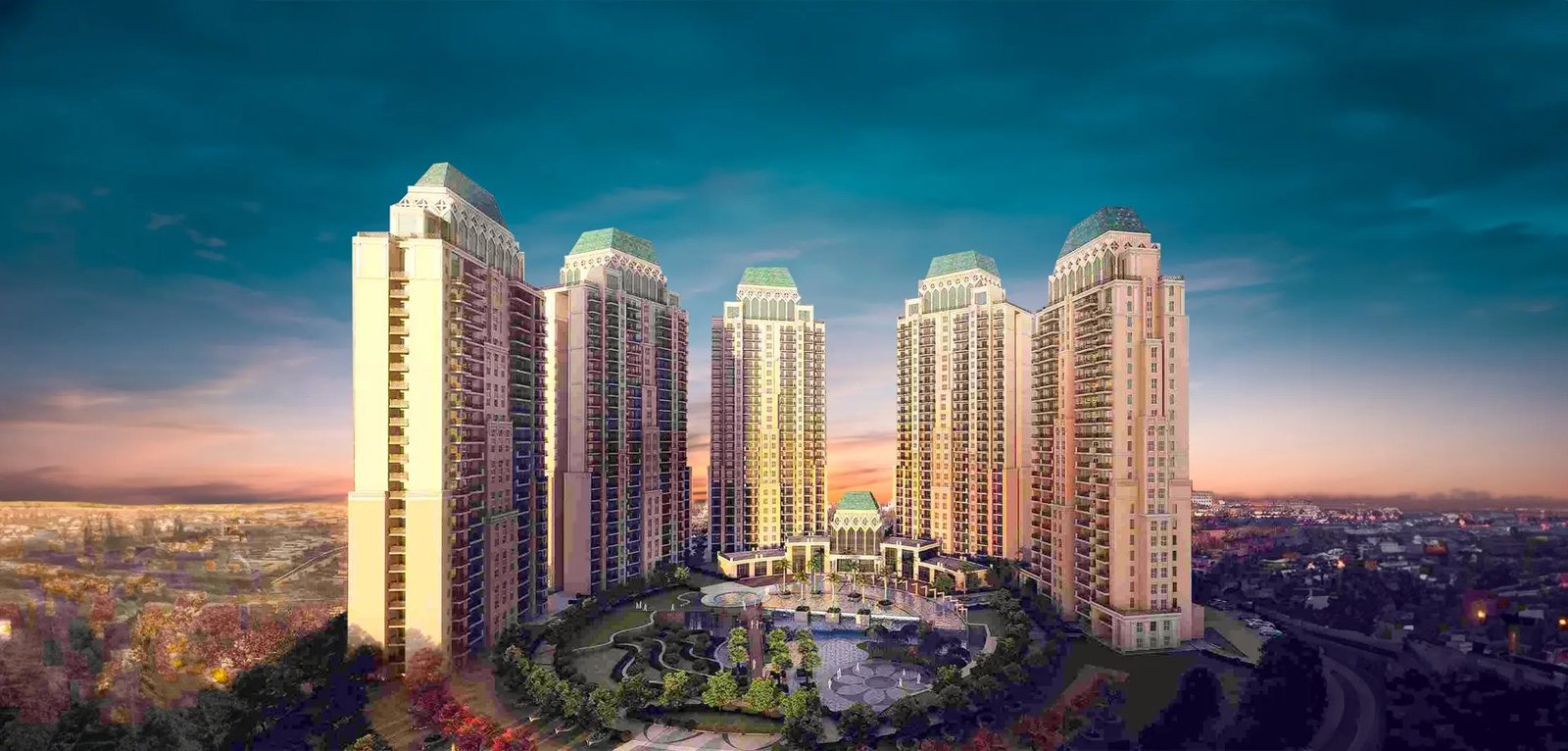 ATS Kingston Heath towers and central greens, artist&rsquo;s impression