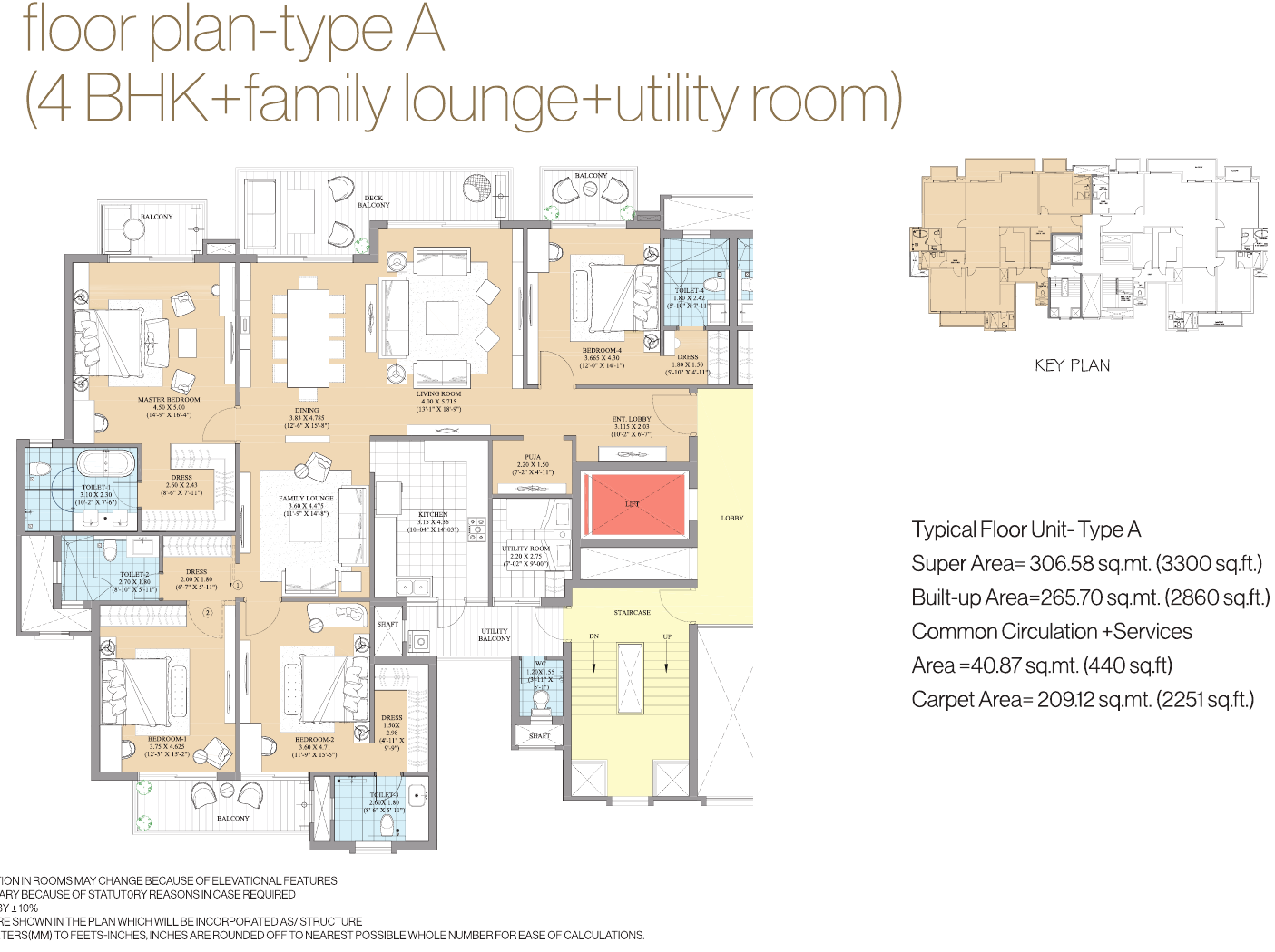 Architectural CAD Blueprint with Room Dimensions